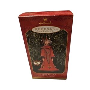 Vintage 1999 Hallmark Star Wars Queen Amidala Ornament Red Episode 1